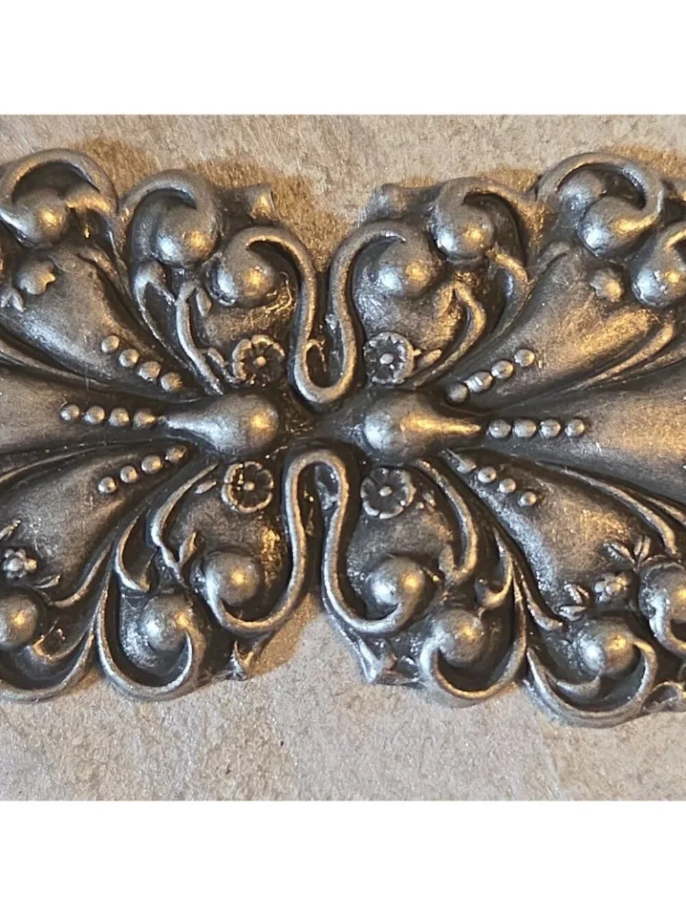 13 Pc Jewelry Findings Brass Oxidized Victorian Oval and Silver Oxidized